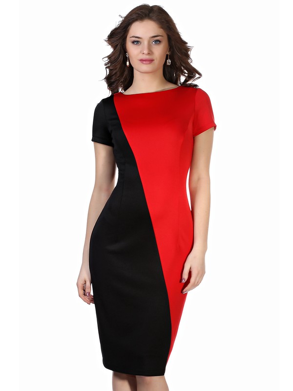 Платье Черное С Красной Полоской