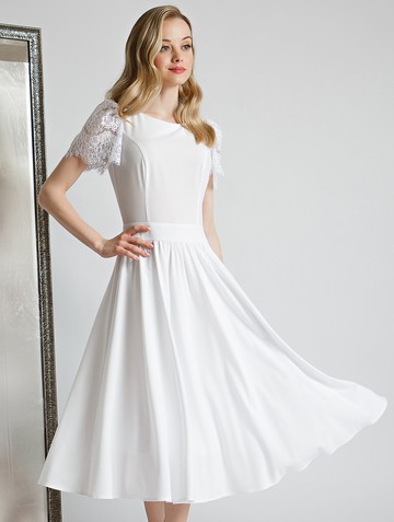 Платье ellina, цвет белый