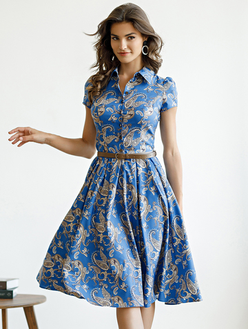 Платье trisha, цвет сине-бежевый